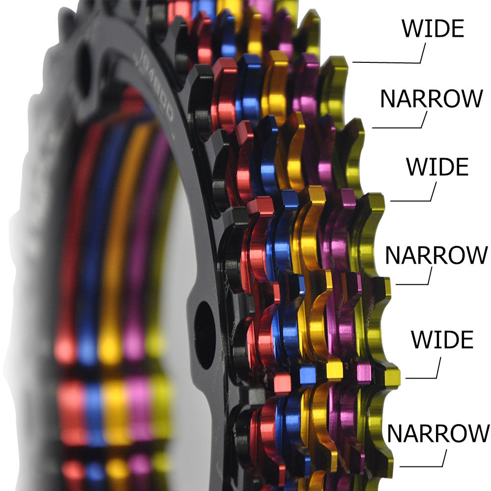 B179 Bike Narrow Wide Chainring Gear 104 BCD Round Shape Single Chain Ring