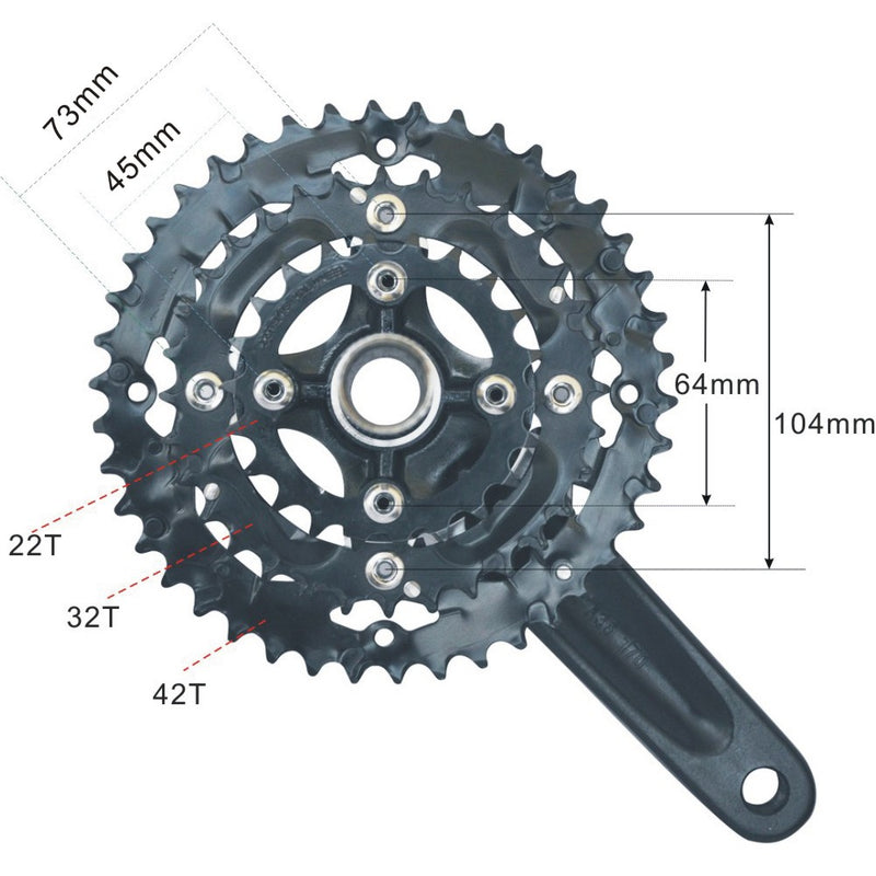 Bike 8 9-Speed M430 Bike Crankset With Bottom Bracket B131 - UPANBIKE