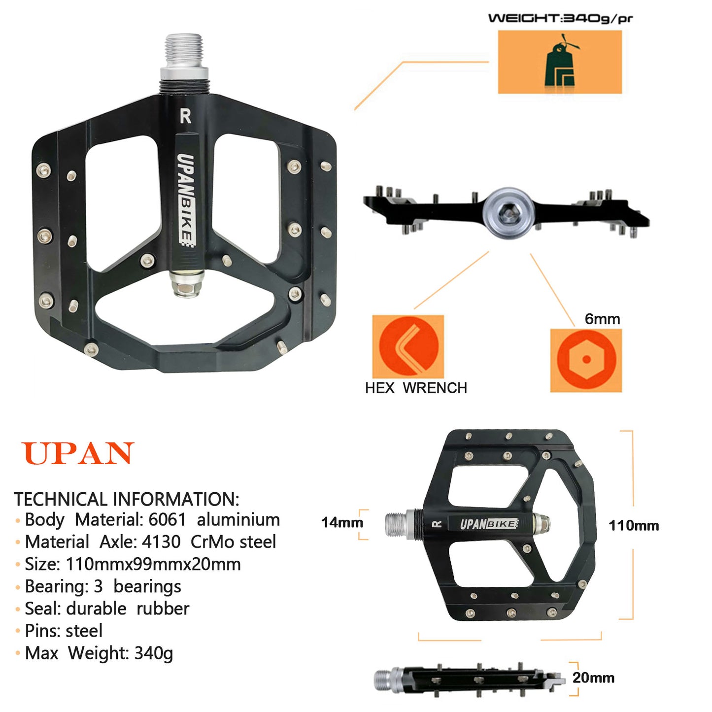 B645 Bicycle Pedals