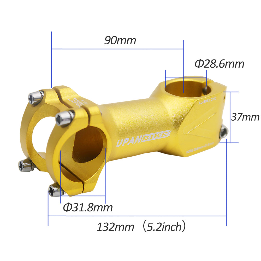 B152 Bike Stem, 31.8mm Clamp Diameter, 90mm Length, Bicycle Stem