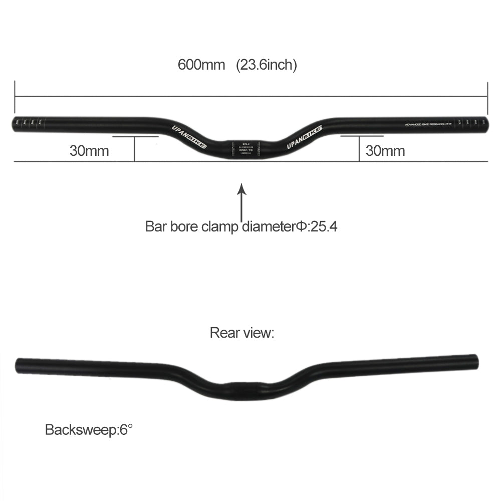 UPANBIKE Bike Handlebar Flat Bar Riser Bar 25.4mm*60cm 31.8mm*62cm B119 - UPANBIKE