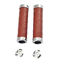 UPANBIKE Leather Double Lock On Fit 22.2mm Handlebar Grips B100 - UPANBIKE