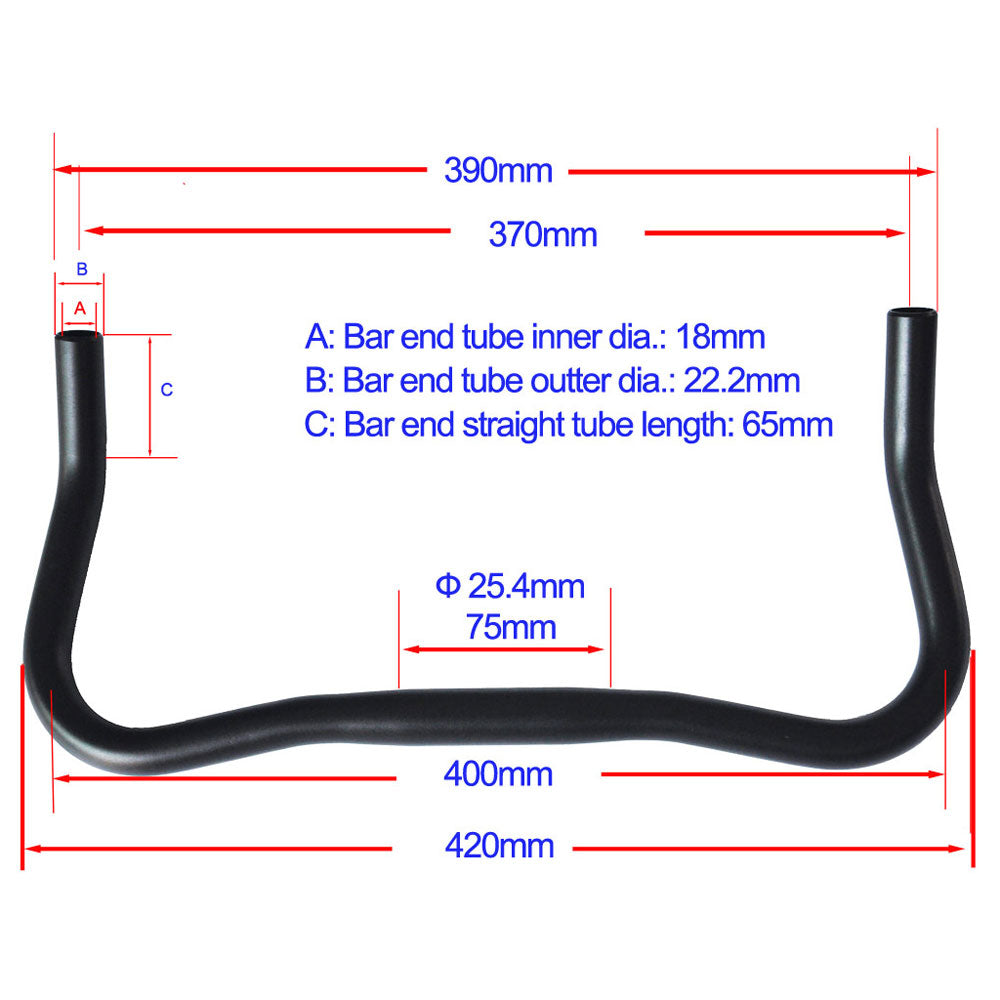 B121 Bike Bullhorn Bar, Road Bike Handlebar