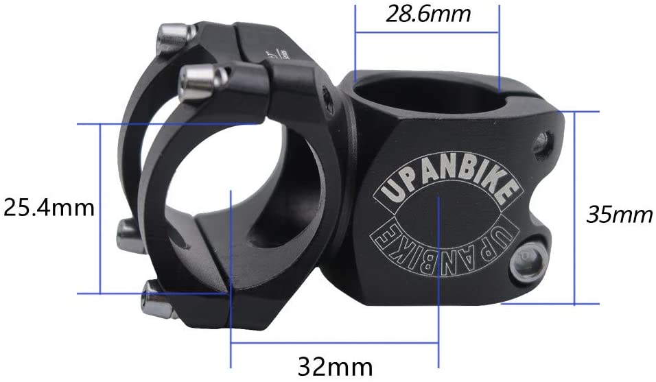 B068 Bike Short Stem, 25.4mm 31.8mm Clamp, 32mm long