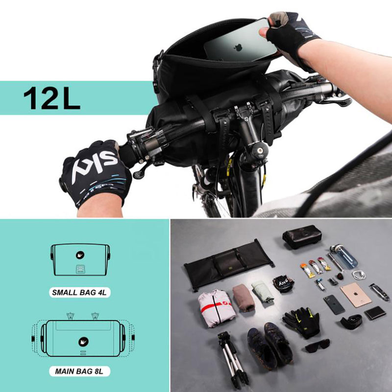 X21998 12L Waterproof 2 In 1 Handlebar Front Bags