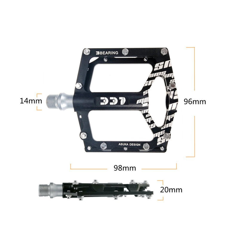 UPANBIKE Bike Pedals 9/16'' 3 Bearing Flat Platform B620 - UPANBIKE