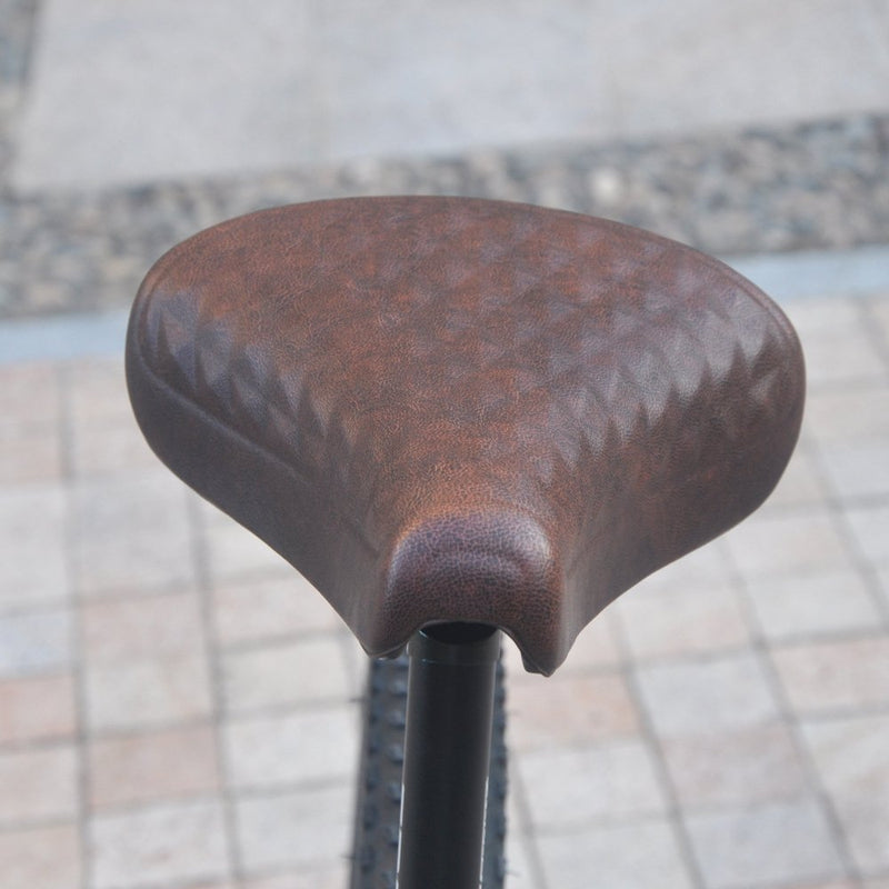 UPANBIKE Widened Rhombus Lines Smooth Leather Bike Saddle B319 - UPANBIKE