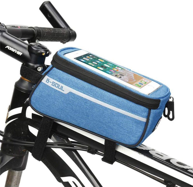 UPANBIKE Bike Front Tube Bag 1L Waterproof Front Frame Pack With Transparent Touch Screen For Cellphone Below 6inch B723 - UPANBIKE