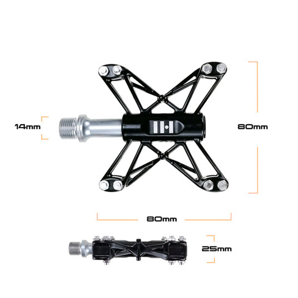 UPANBIKE DH Mountain Bike Road Bike 9/16" Bike Pedals Magnesium Alloy CNC Ultralight Bearing Bicycle Pedals UP657 - UPANBIKE