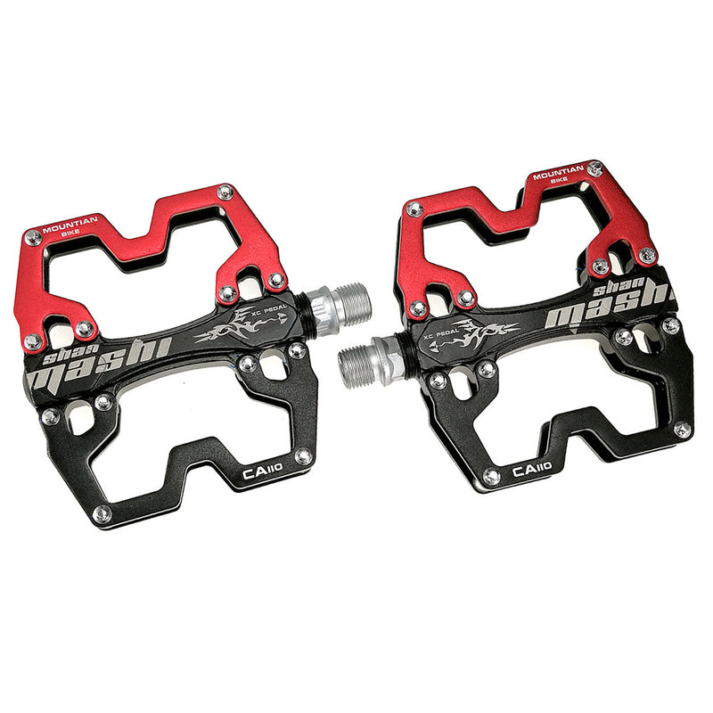 UPANBIKE 9/16" Bike Pedals Aluminum Alloy CNC Ultralight 2 DU Bearing Wide Flat Platform Bicycle Pedals For MTB BMX UP650 - UPANBIKE