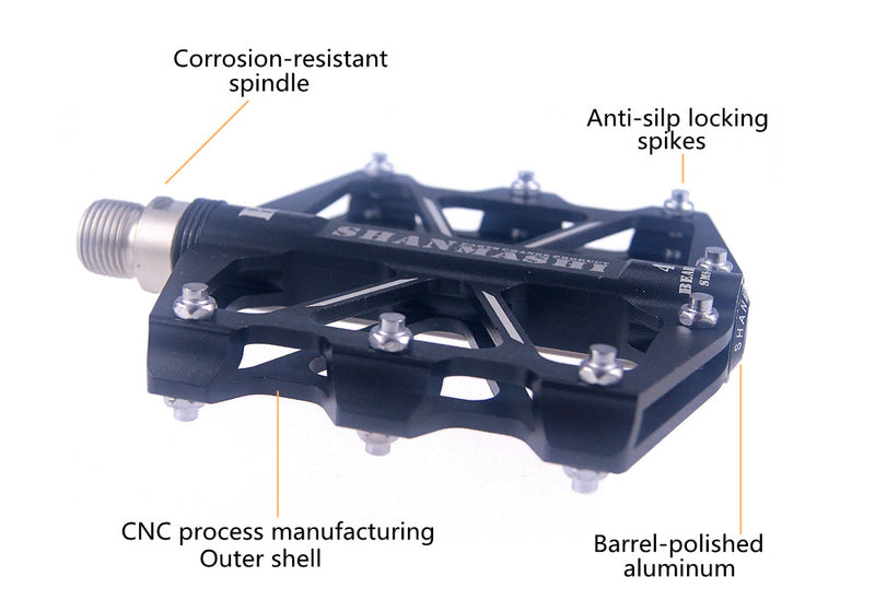 UPANBIKE 4 Sealed Bearing Pedals for Mountain Bike Road Bicycle Aluminum Flat Platform B609 - UPANBIKE