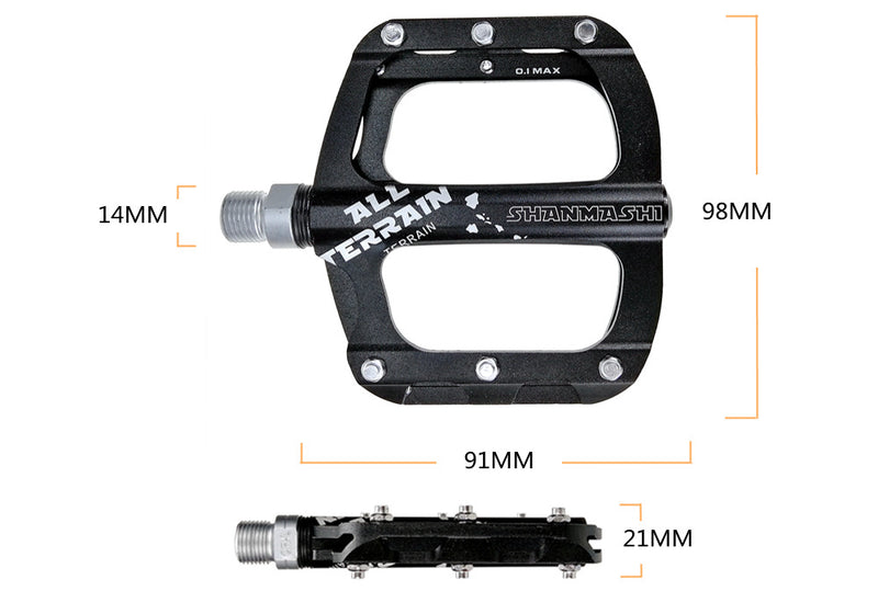 UPANBIKE 9/16" Bike Pedals Aluminum Alloy Wide Flat Platform CNC Ultralight Bicycle Pedals For Mountain Bike Road Bike UP643 - UPANBIKE