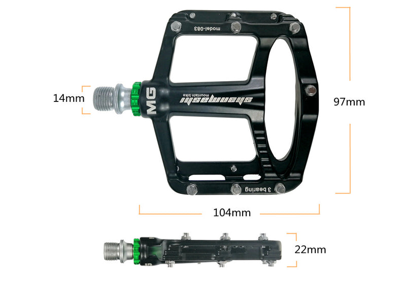 UPANBIKE 9/16" Bike Pedals Magnesium Alloy Flat Platform CNC 3 Bearing Bicycle Pedals For Mountain Bike Road Bike BMX UP642 - UPANBIKE