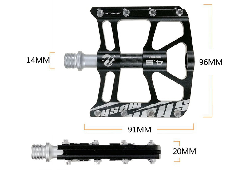 UPANBIKE Mountain Road Bike Pedals Aluminum Alloy Wide Flat Platform 9/16" CNC Ultralight 3 Sealed Bearing Bicycle Pedals UP662 - UPANBIKE