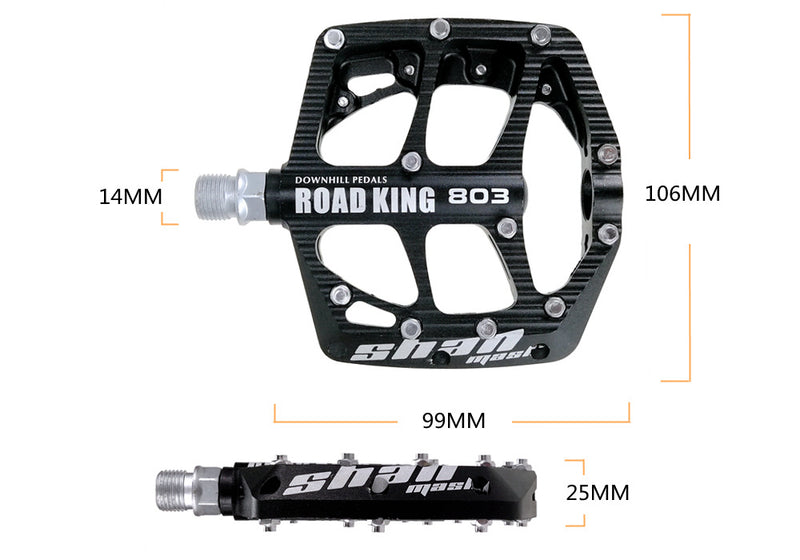 UPANBIKE 9/16" Bike Pedals Aluminum Alloy CNC Wide Flat Platform DU Sealed Ball Bearing Bicycle Pedals For MTB BMX Bike UP646 - UPANBIKE