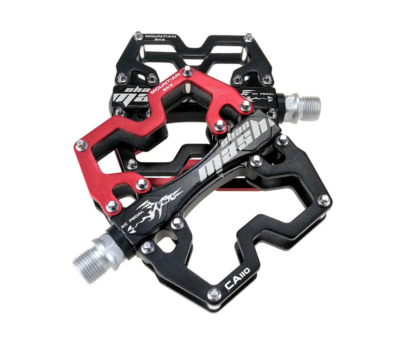 UPANBIKE 9/16" Bike Pedals Aluminum Alloy CNC Ultralight 2 DU Bearing Wide Flat Platform Bicycle Pedals For MTB BMX UP650 - UPANBIKE