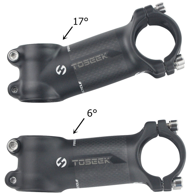 UPANBIKE Bike Stem Aluminum Alloy+3K Carbon Fiber 1 1/8" 31.8mm*90mm 110mm Degree 6 Degree 17 TX015 - UPANBIKE