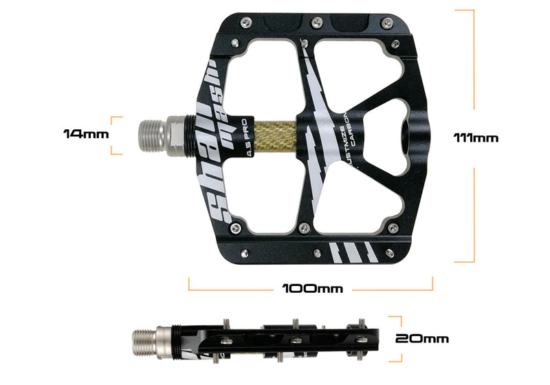 UPANBIKE Mountain Road Bike Pedals Aluminum Alloy Wide Flat Platform 9/16" CNC Ultralight 3 Sealed Bearing Bicycle Pedals UP660 - UPANBIKE