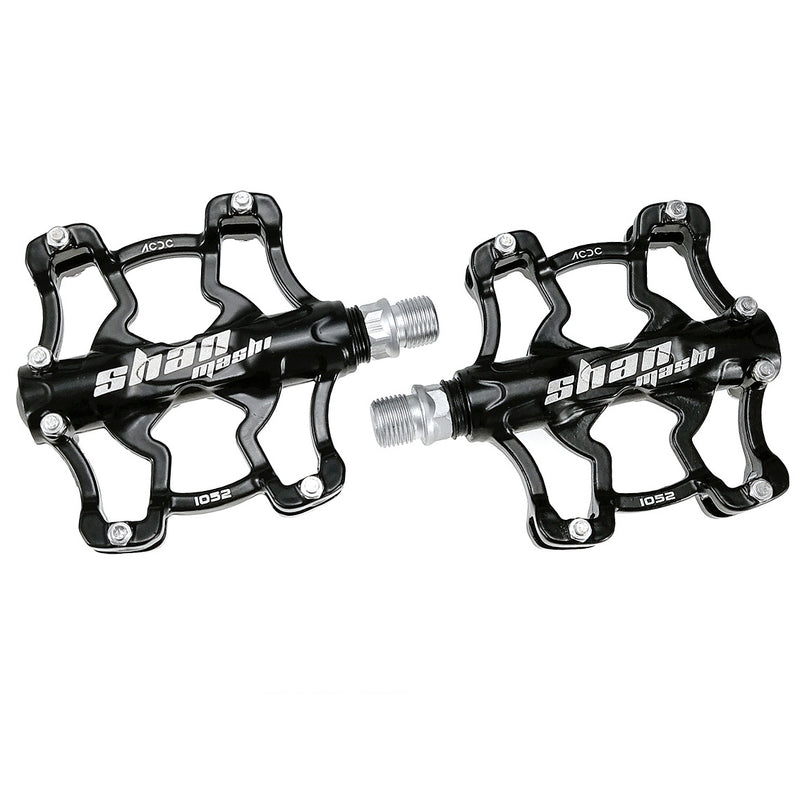 UPANBIKE 9/16" Bike Pedals Aluminum Alloy Wide Flat Platform CNC Ultralight 2DU Bearing Bicycle Pedals For MTB Road Bike UP638 - UPANBIKE