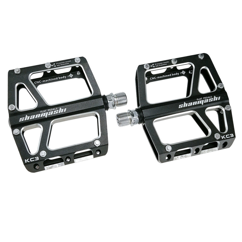 UPANBIKE 9/16" Bike Pedals Aluminum Alloy Wide Flat Platform CNC 2DU Bearing Bicycle Pedals For Mountain Bike Road Bike UP636 - UPANBIKE