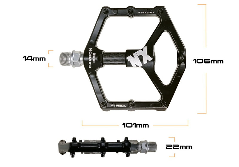 UPANBIKE MTB Road Bike 9/16" Bike Pedals Wide Flat Platform Magnesium Alloy CNC Ultralight 3 Bearing Bicycle Pedals UP658 - UPANBIKE