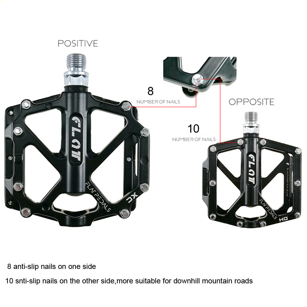 UPANBIKE 9/16" Bike Pedals Aluminum Alloy Wide Flat Platform CNC Ultralight Bearing Bicycle Pedals For MTB BMX Road Bike UP637 - UPANBIKE